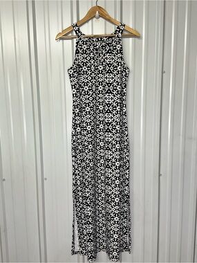 Lulu B Keyhole Front Maxi Dress Tropical Resort Wear Boho Chic Vacation Dress